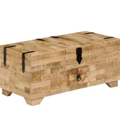 Salontafel 80x40x35 cm massief mangohout