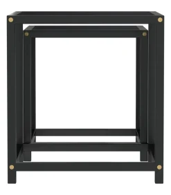 Salontafels 2 st MDF zwart