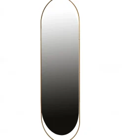 Sanou Passpiegel Ovaal XL - Ijzer - Antique Brass - 168x60x1