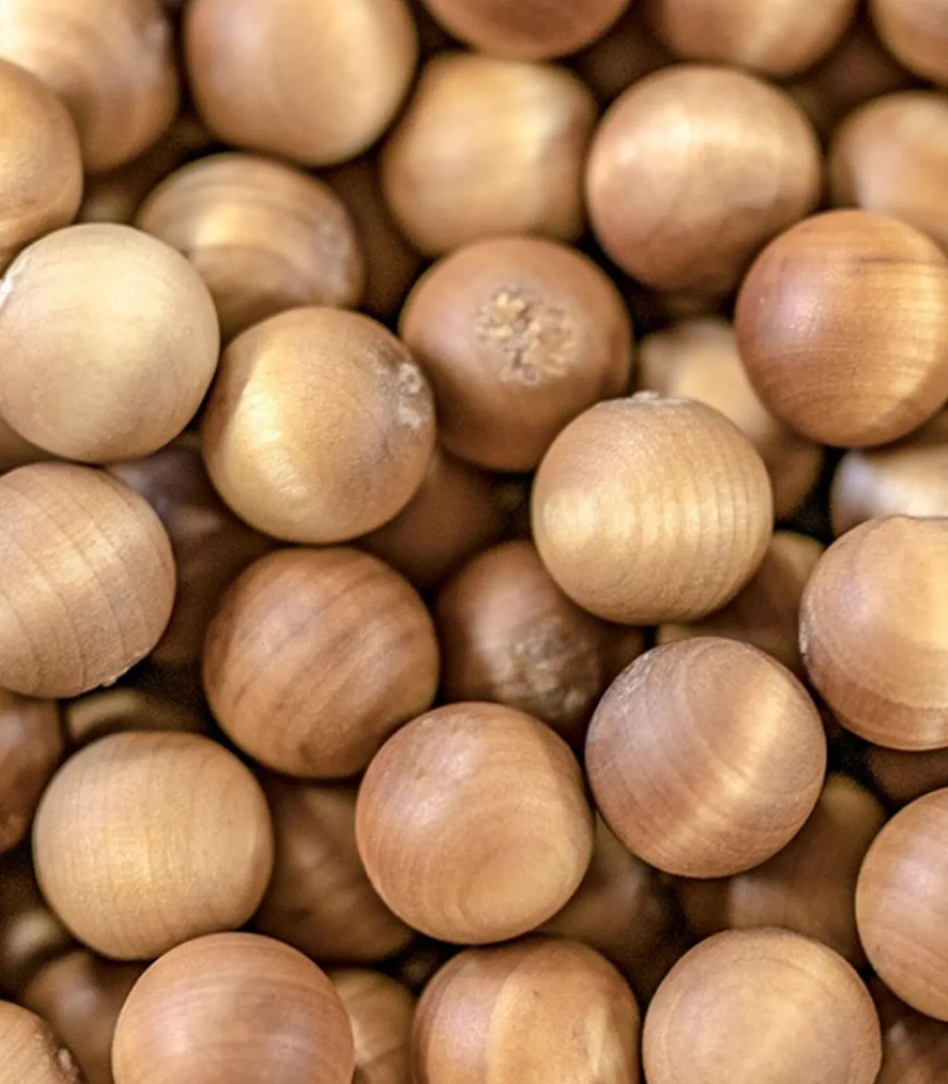 Scented Wooden Beads Grapefruit & Mandarin - 15 pcs