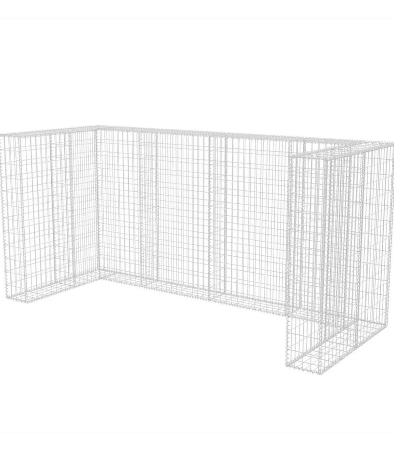 Schanskorf drievoudige vuilnisbak ombouw 250x100x120 cm staal