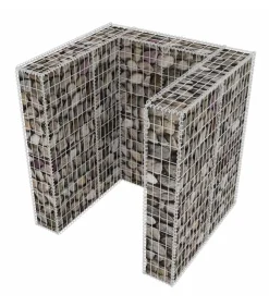 Schanskorf enkele vuilnisbak ombouw 110x100x120 cm staal