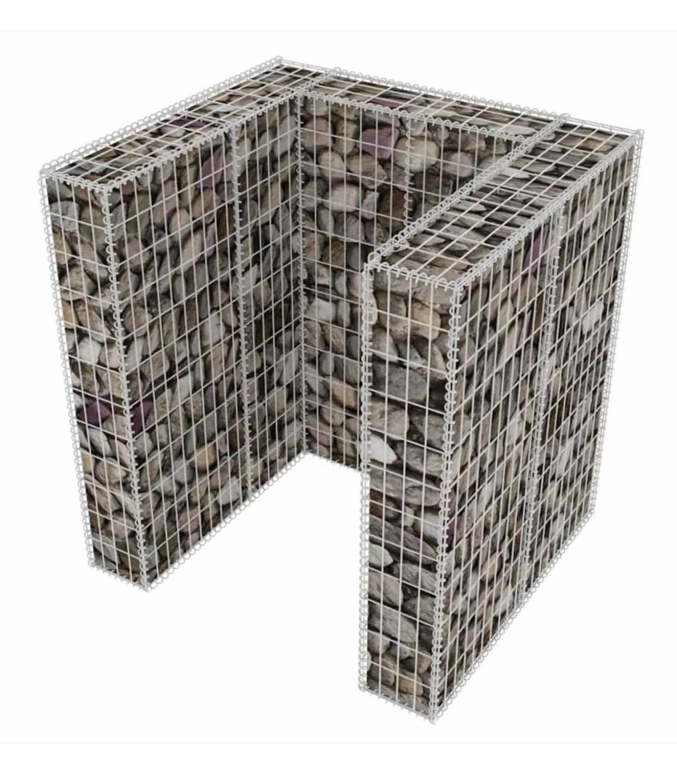 Schanskorf enkele vuilnisbak ombouw 110x100x120 cm staal