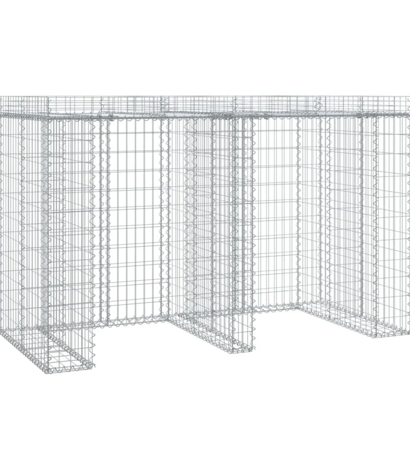 Schanskorf voor vuilnisbak 192x91x120 cm gegalvaniseerd ijzer