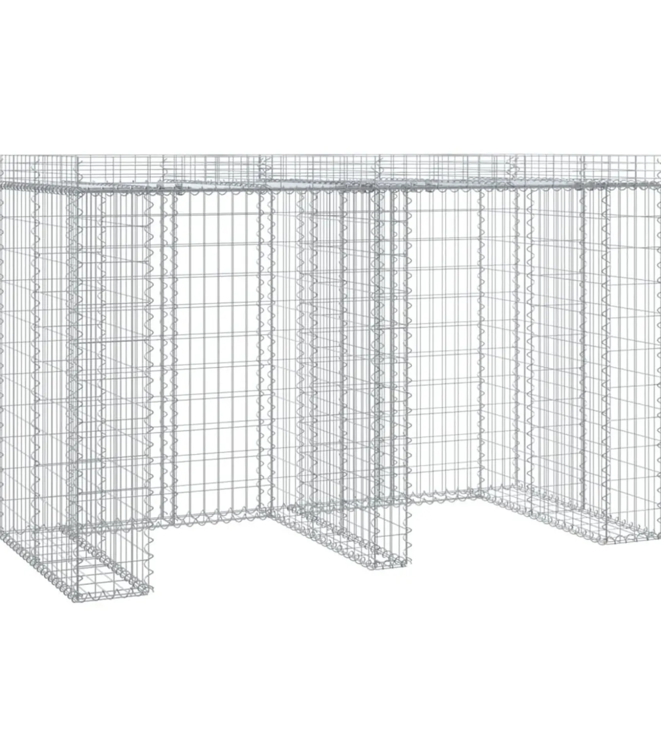 Schanskorf voor vuilnisbak 192x91x120 cm gegalvaniseerd ijzer