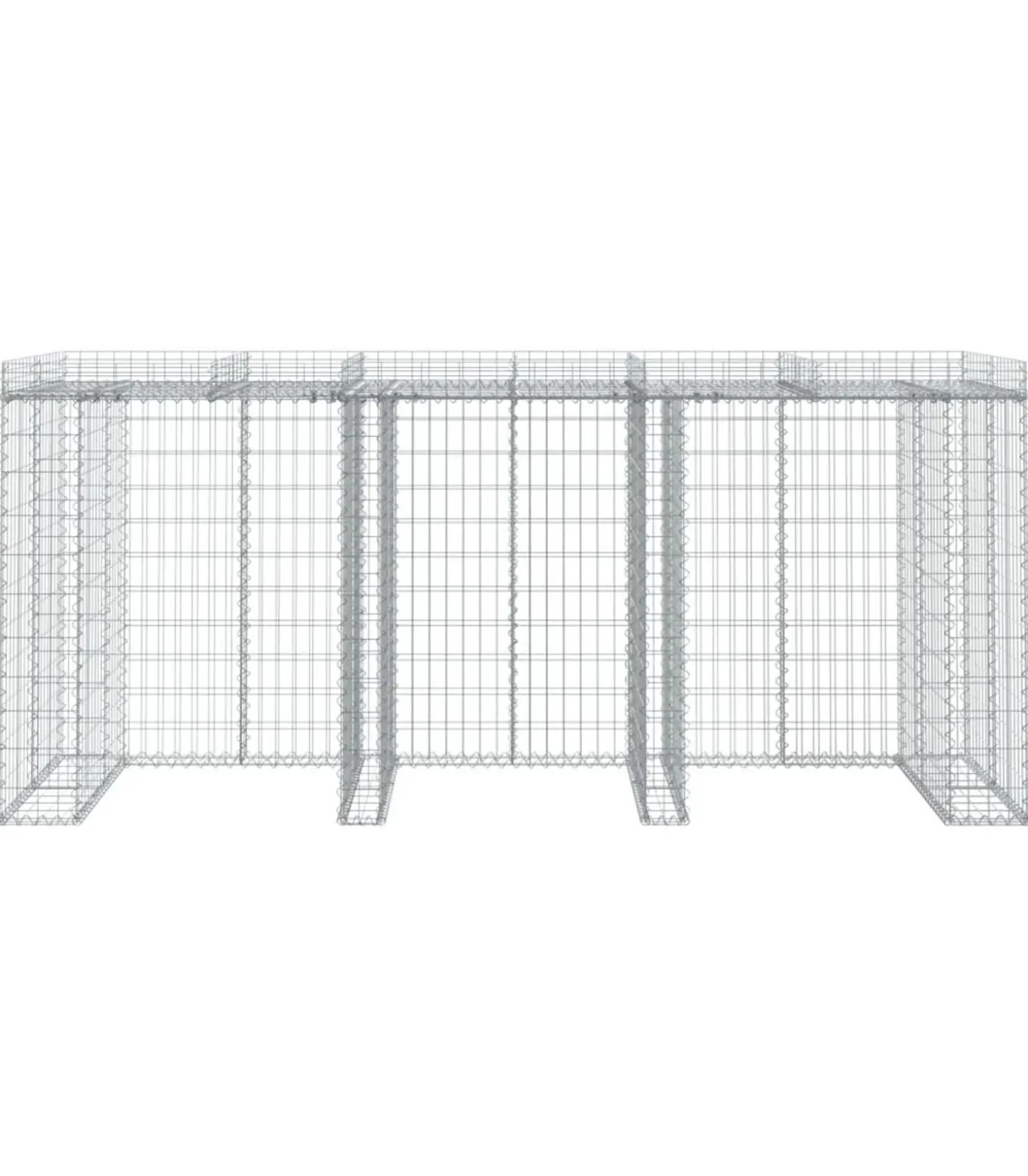 Schanskorf voor vuilnisbak 270x91x120 cm gegalvaniseerd ijzer