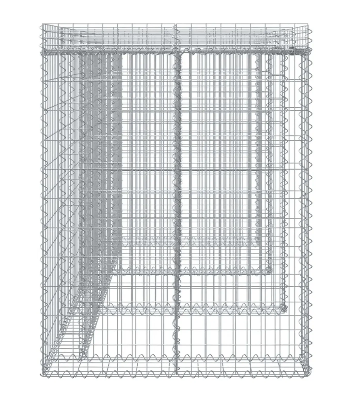 Schanskorf voor vuilnisbak 270x91x120 cm gegalvaniseerd ijzer