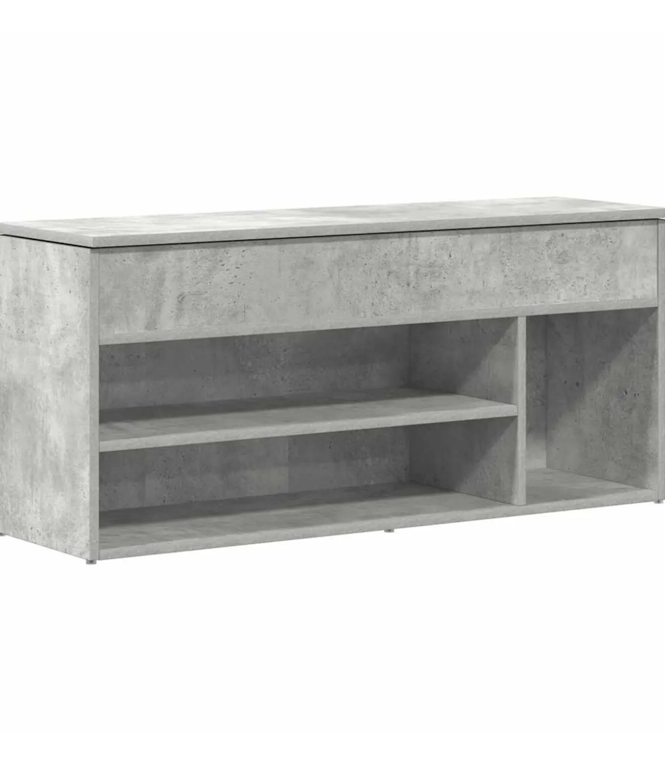 Schoenenbank 102x30,5x45 cm bewerkt hout betongrijs