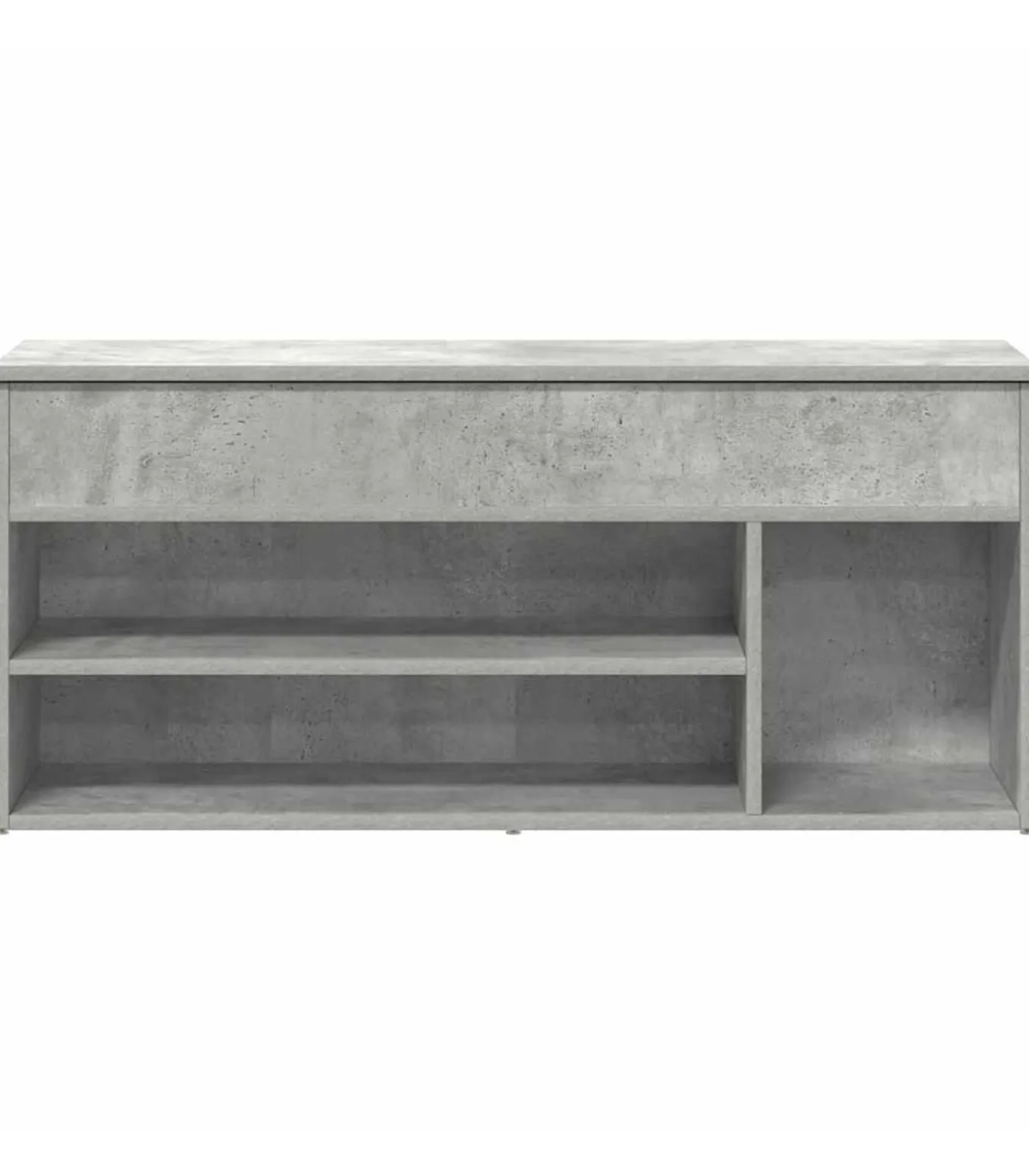 Schoenenbank 102x30,5x45 cm bewerkt hout betongrijs