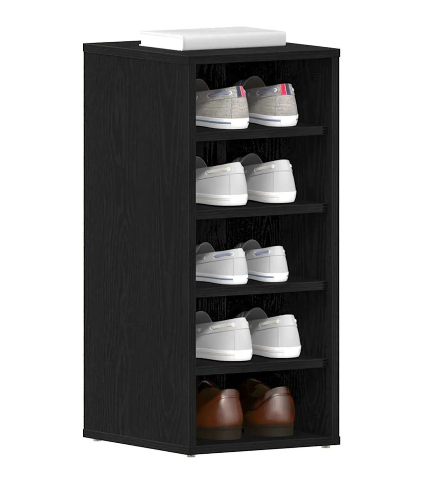 Schoenenkast 2 pcs Zwart eiken 32 x 35 x 70 cm Bewerkt hout