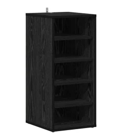 Schoenenkast 2 pcs Zwart eiken 32 x 35 x 70 cm Bewerkt hout