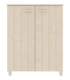 Schoenenkast HAMAR 85x40x108 cm massief grenenhout honingbruin
