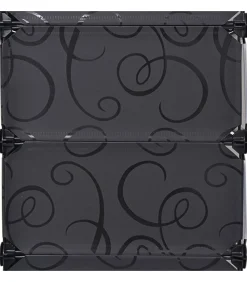 Schoenenkast met 10 ineengrijpende vakken zwart