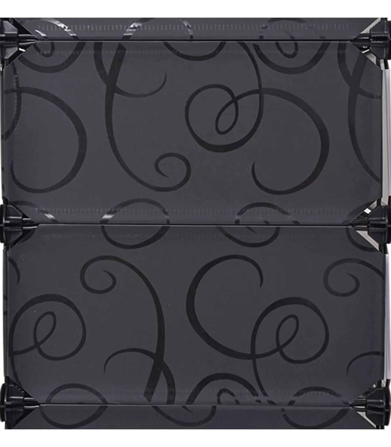 Schoenenkast met 10 ineengrijpende vakken zwart