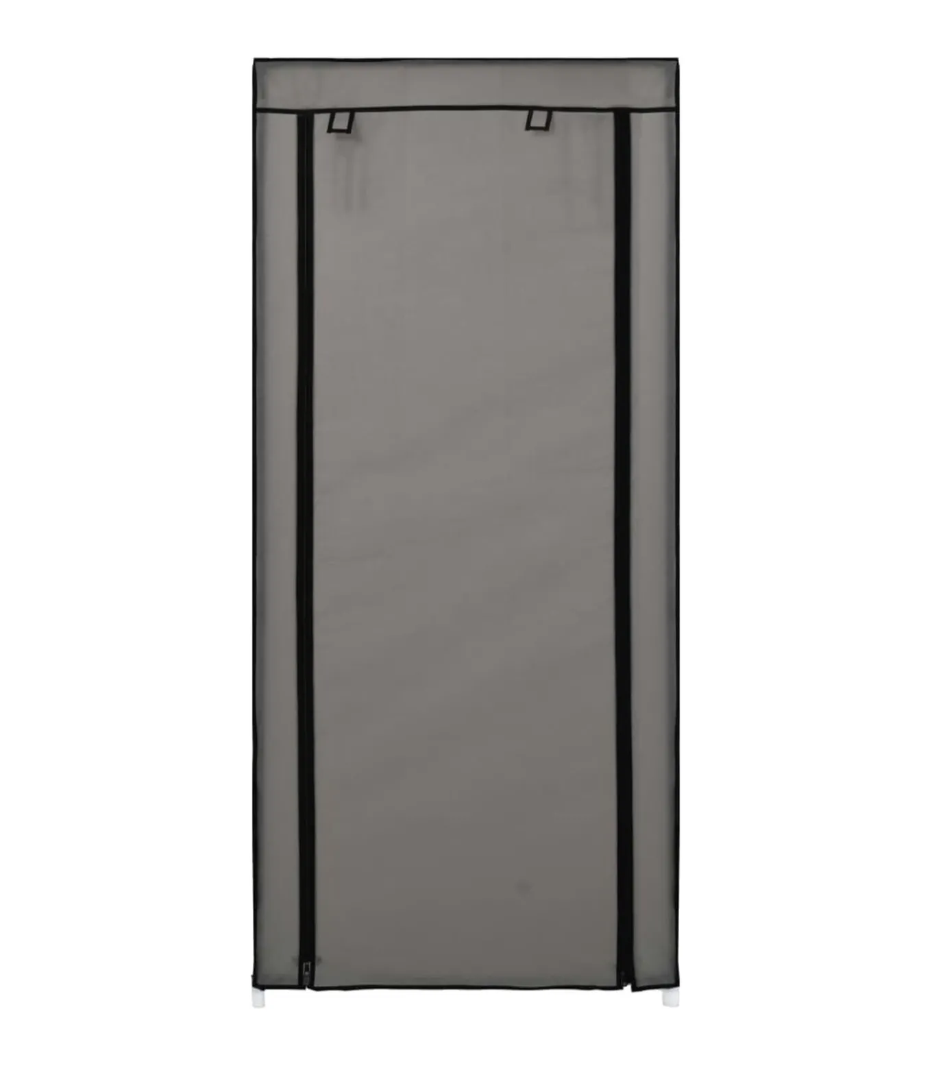 Schoenenkast met hoes 58x28x106 cm stof grijs