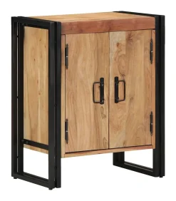 Schoenenkast met plank Zwart 30 x 30 x 40 cm Massief acaciahout