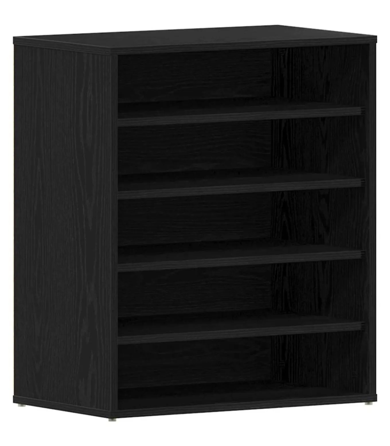 Schoenenkast met plank Zwart eiken 60 x 35 x 70 cm Bewerkt hout