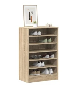 Schoenenkast 60x35x92 cm bewerkt hout sonoma eikenkleurig