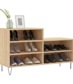 Schoenenkast 102x36x60 cm bewerkt hout sonoma eikenkleurig