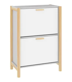 Schoenenkast 57,5x33x80 cm bewerkt hout wit