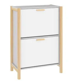 Schoenenkast 57,5x33x80 cm bewerkt hout wit