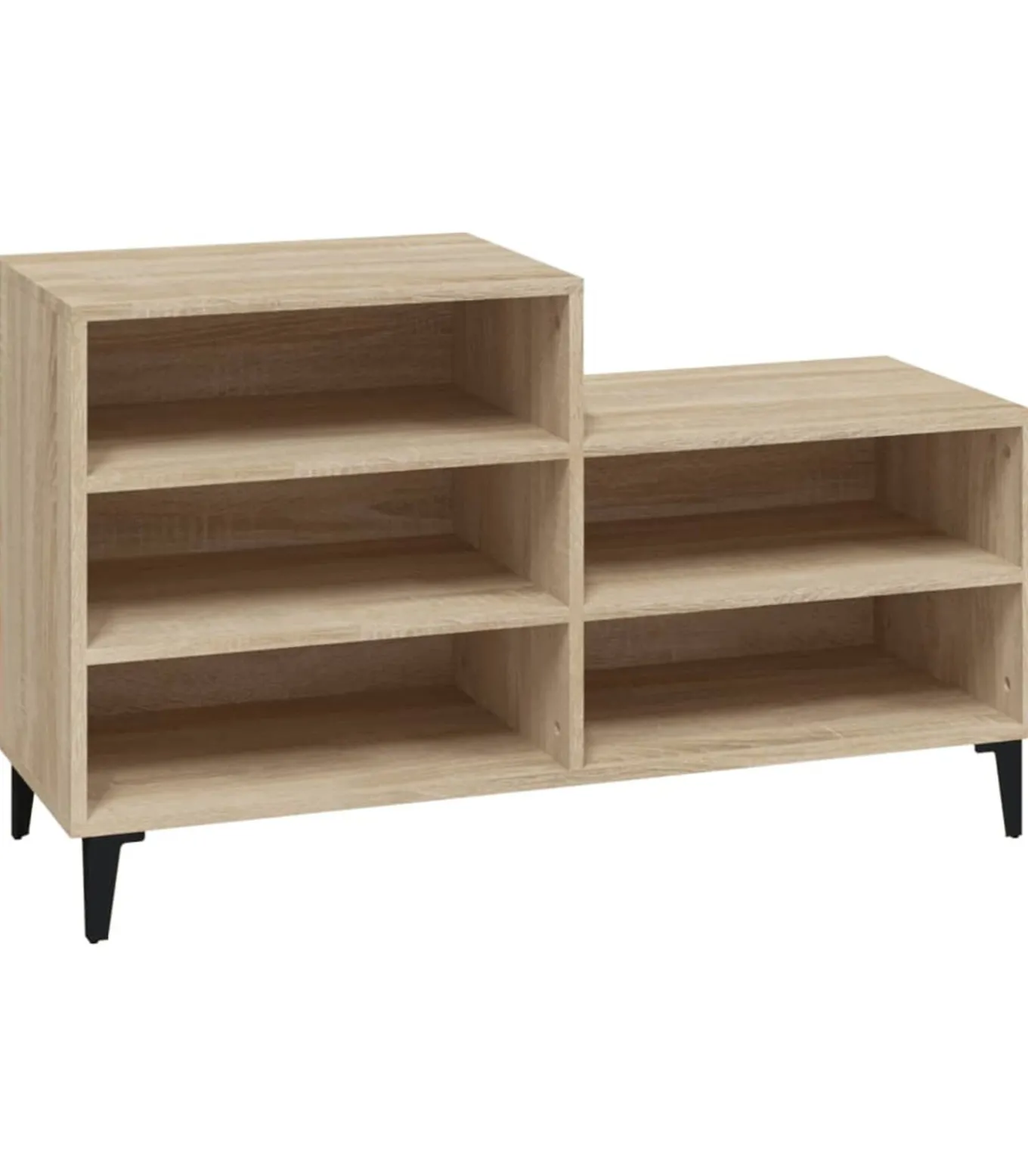 Schoenenkast 102x36x60 cm bewerkt hout sonoma eikenkleurig