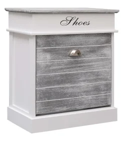 Schoenenkast 50x28x58 cm paulowniahout grijs