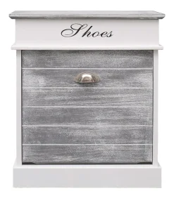 Schoenenkast 50x28x58 cm paulowniahout grijs