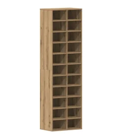 Schoenenkast 54x34x183 cm spaanplaat ambachtelijk eikenkleurig