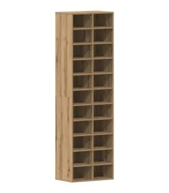 Schoenenkast 54x34x183 cm spaanplaat ambachtelijk eikenkleurig