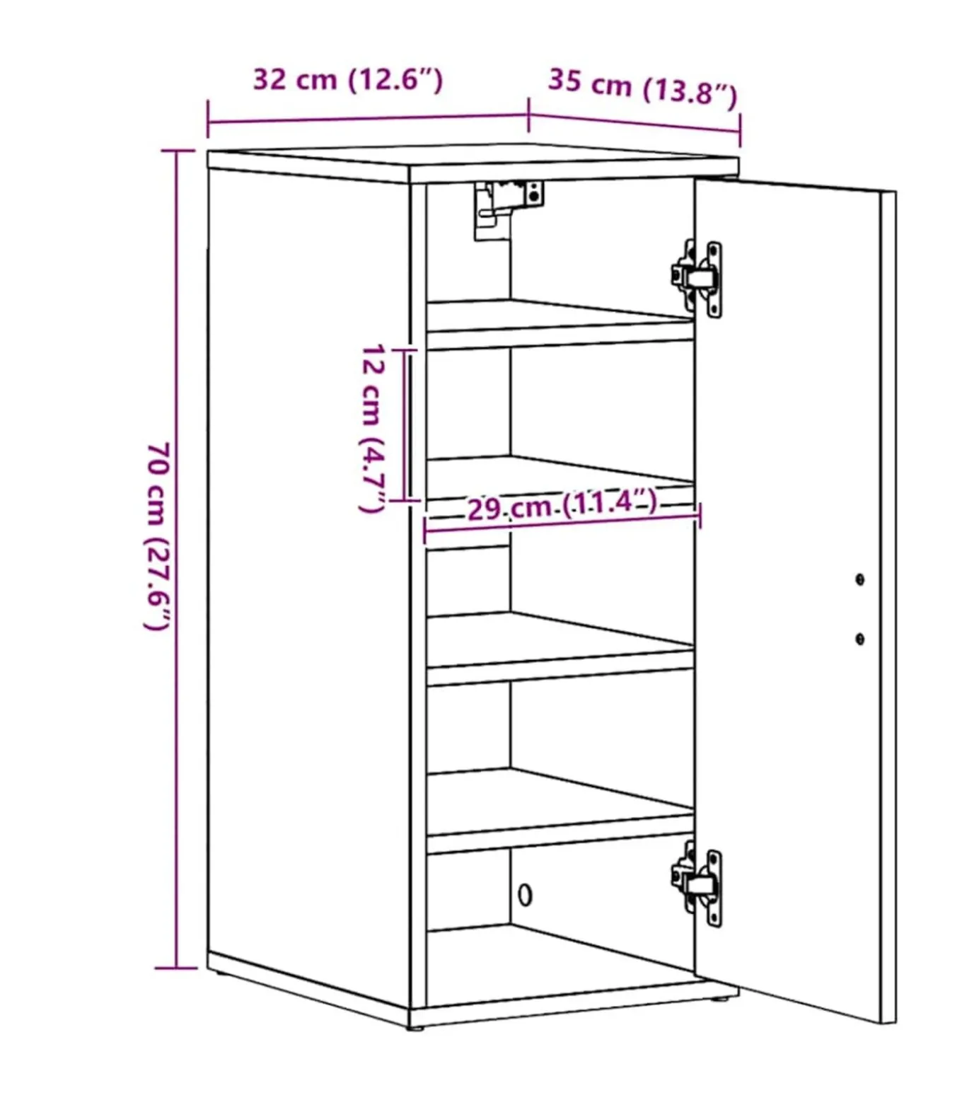 Schoenenkasten 2 st 32x35x70 cm spaanplaat zwart