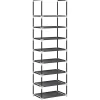 Schoenenrek 8-laags 44x28x145 cm nonwoven stof zwart
