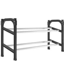 Schoenenrek met 2 schappen verlengbaar 119x24x37 cm