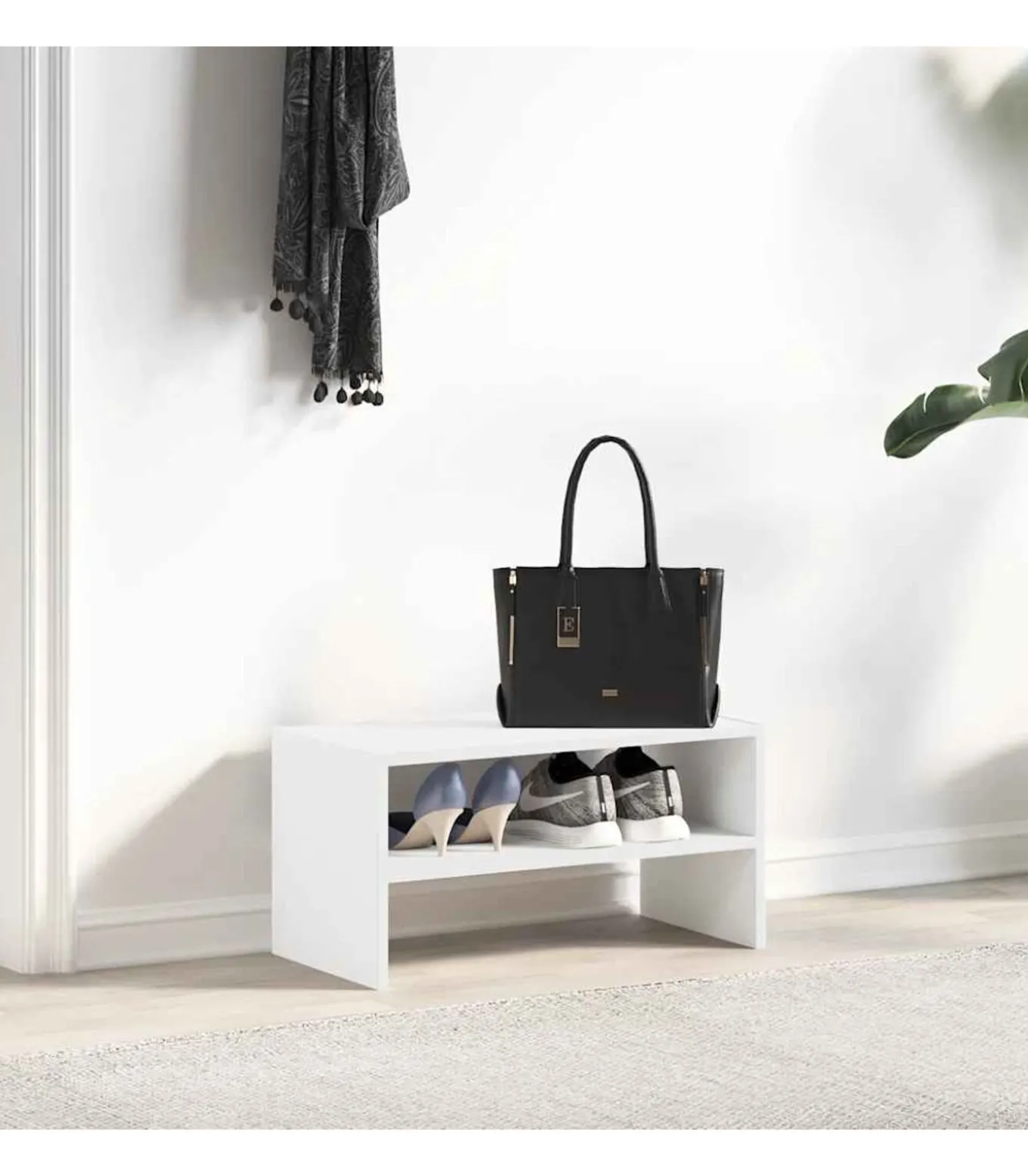 Schoenenrek stapelbaar 60x30x30,5 cm wit