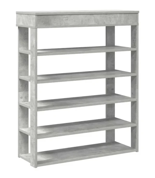 Schoenenrek 80x30x98 cm bewerkt hout betongrijs