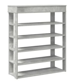 Schoenenrek 80x30x98 cm bewerkt hout betongrijs