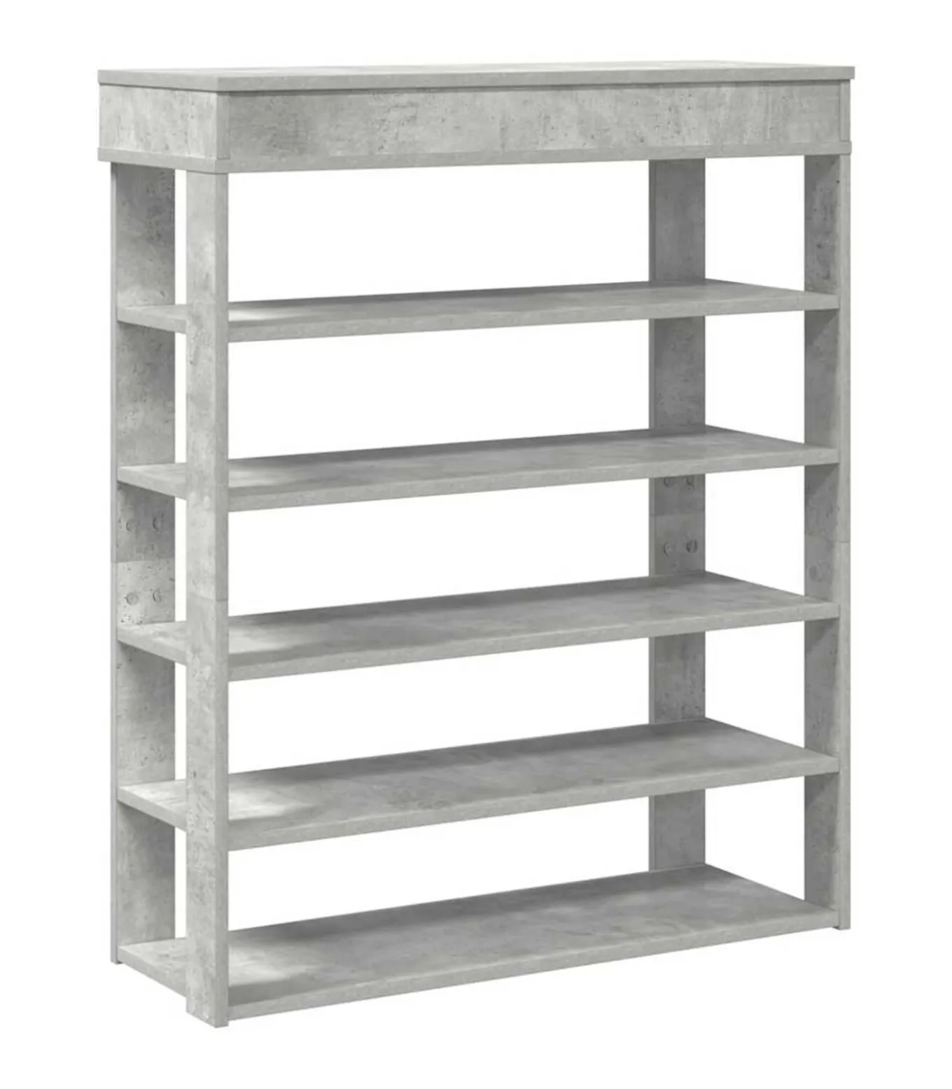 Schoenenrek 80x30x98 cm bewerkt hout betongrijs