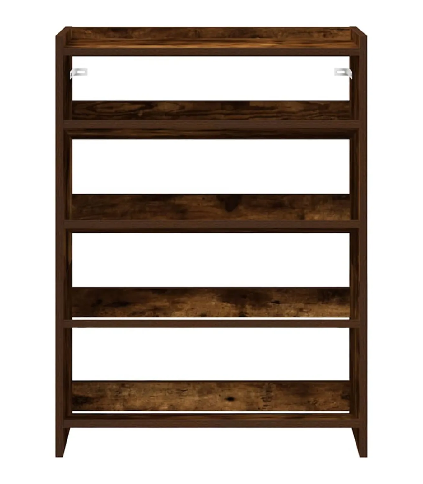 Schoenenrek 60x25x81 cm bewerkt hout gerookt eikenkleurig