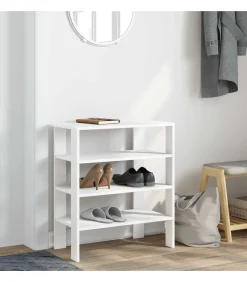 Schoenenrek 61x32x70 cm bewerkt hout wit