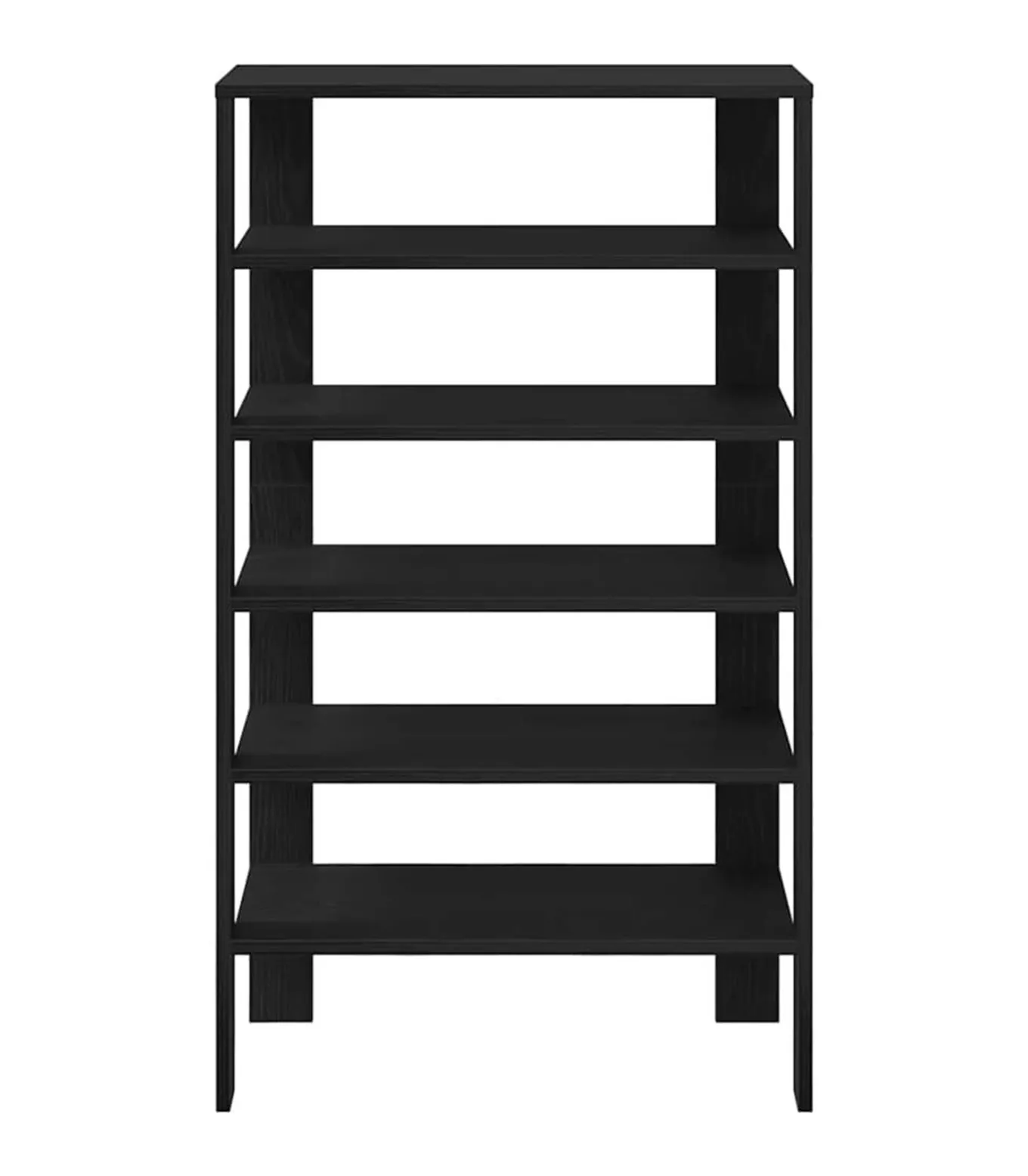 Schoenenrek 61x32x105 cm bewerkt hout zwart