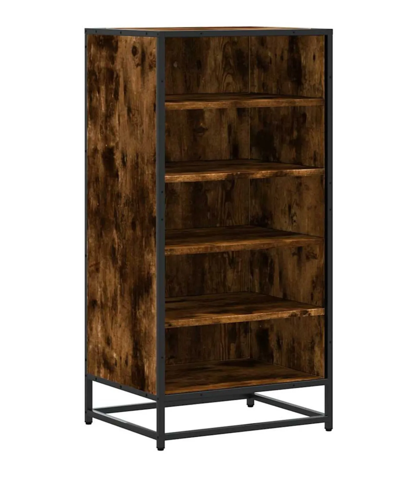 Schoenenrek 48x38x97,5 cm bewerkt hout gerookt eikenkleurig