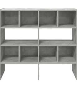 Schoenenrekken 2 st stapelbaar 89,5x30x40 cm betongrijs