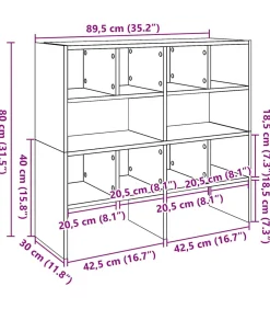 Schoenenrekken 2 st stapelbaar 89,5x30x40 cm betongrijs