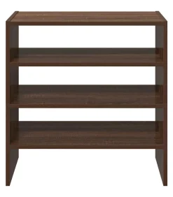 Schoenenrekken 2 st stapelbaar 60x30x30,5 cm bruin eikenkleur