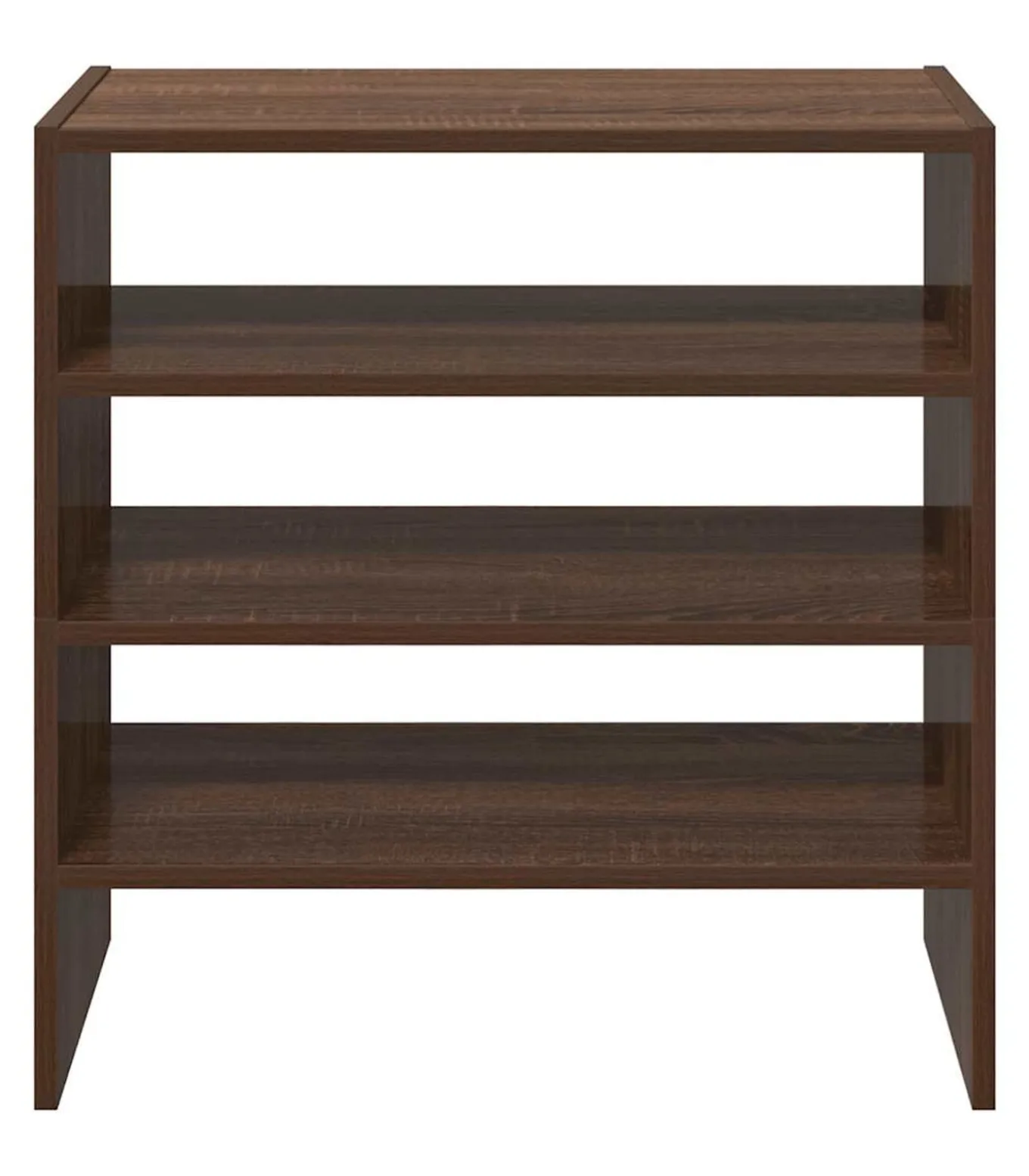 Schoenenrekken 2 st stapelbaar 60x30x30,5 cm bruin eikenkleur