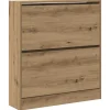 Schoenkast Gerookt eiken 80 x 21 x 87.5 cm Bewerkt hout