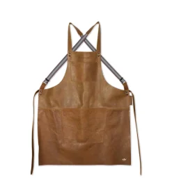 Schort - Handgemaakt - Met Bretels - Uniek - Horeca - Vintage Cognac