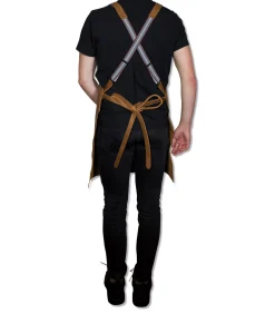 Schort - Handgemaakt - Met Bretels - Uniek - Horeca - Vintage Cognac