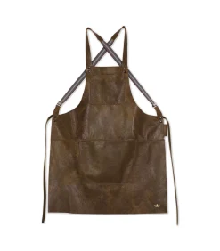 Schort - Handgemaakt - Met Bretels - Uniek - Horeca - Vintage Brown