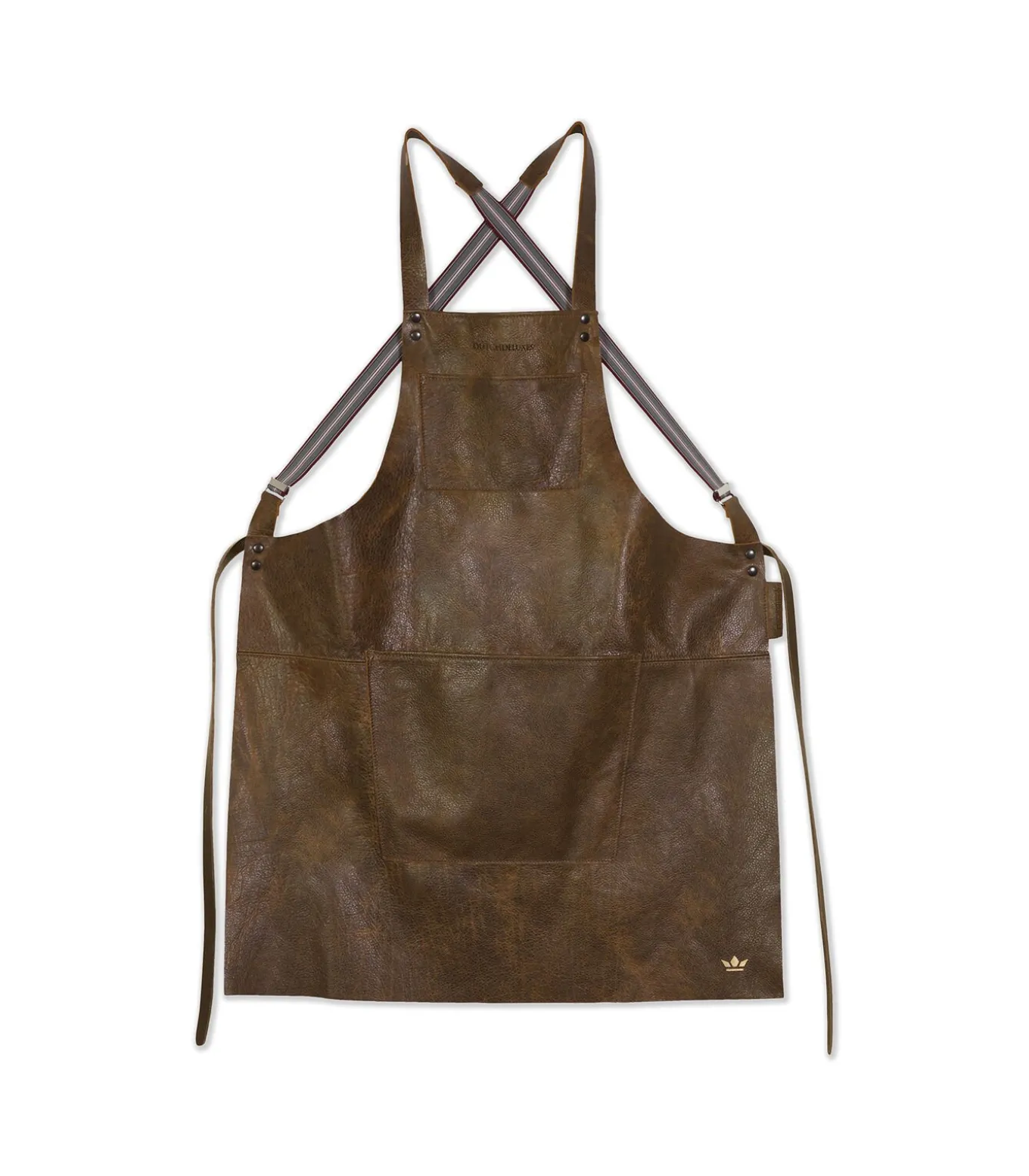 Schort - Handgemaakt - Met Bretels - Uniek - Horeca - Vintage Brown